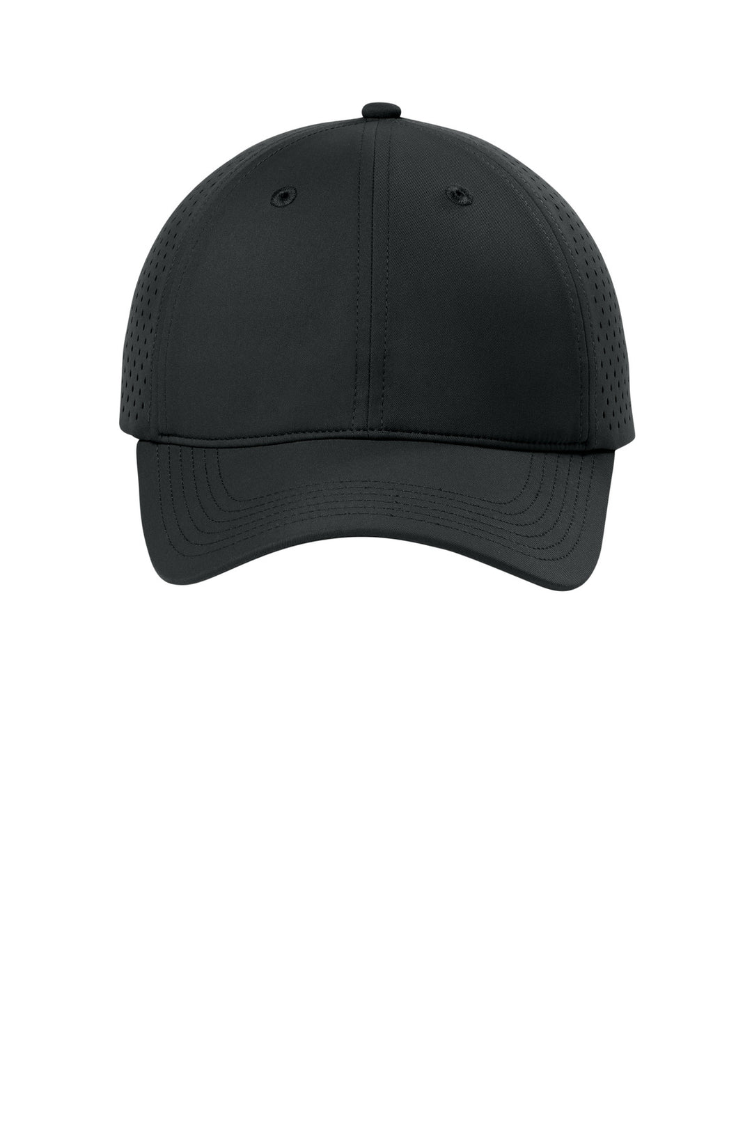 Port Authority All-Day Performance UPF Perforated Cap C995 — Deep Black — front