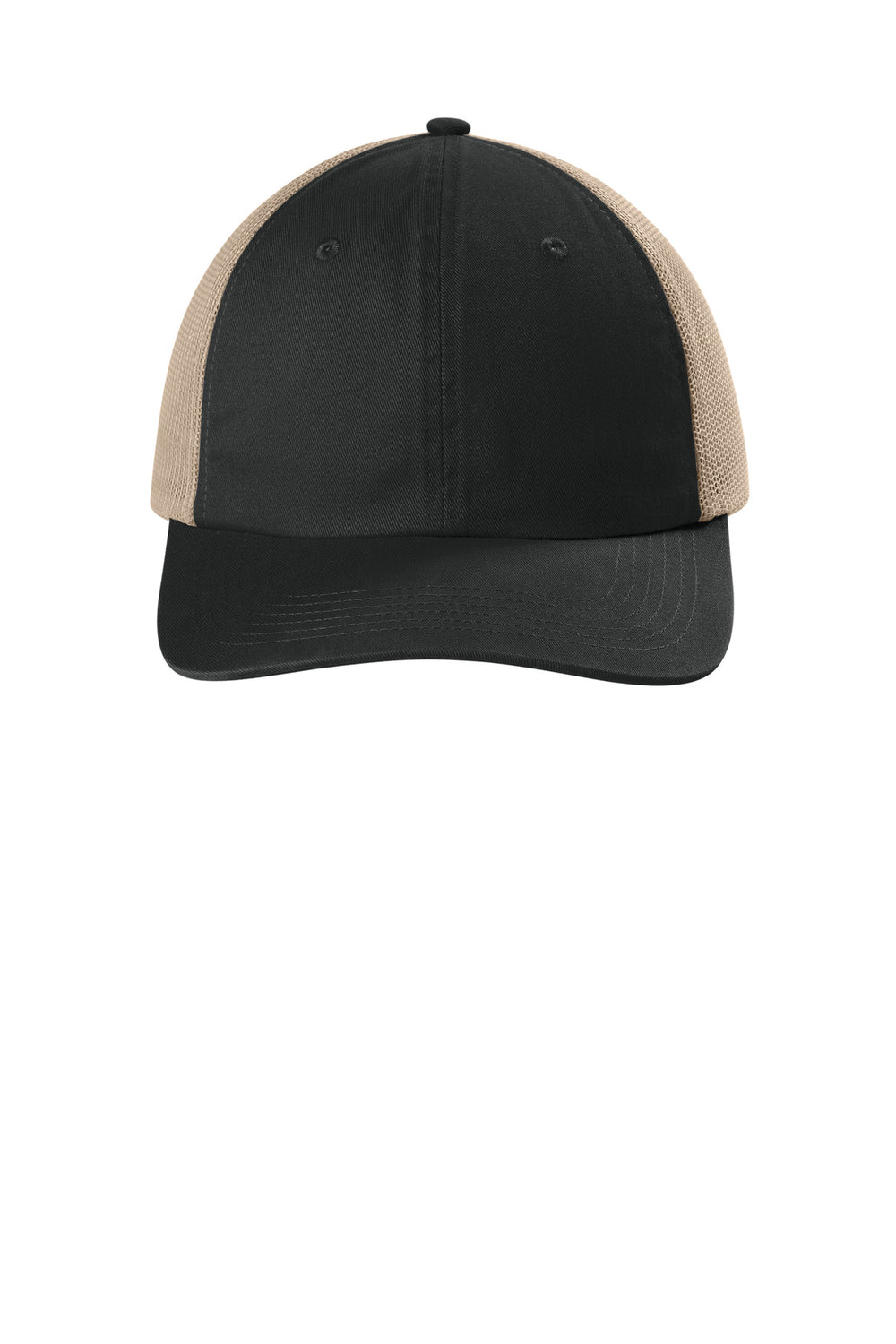 Comfort Colors Sunwashed Trucker Cap CCST0 — Black — front