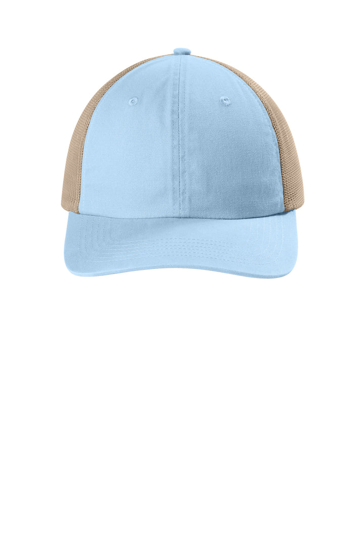 Comfort Colors Sunwashed Trucker Cap CCST0 — Hydrangea — front