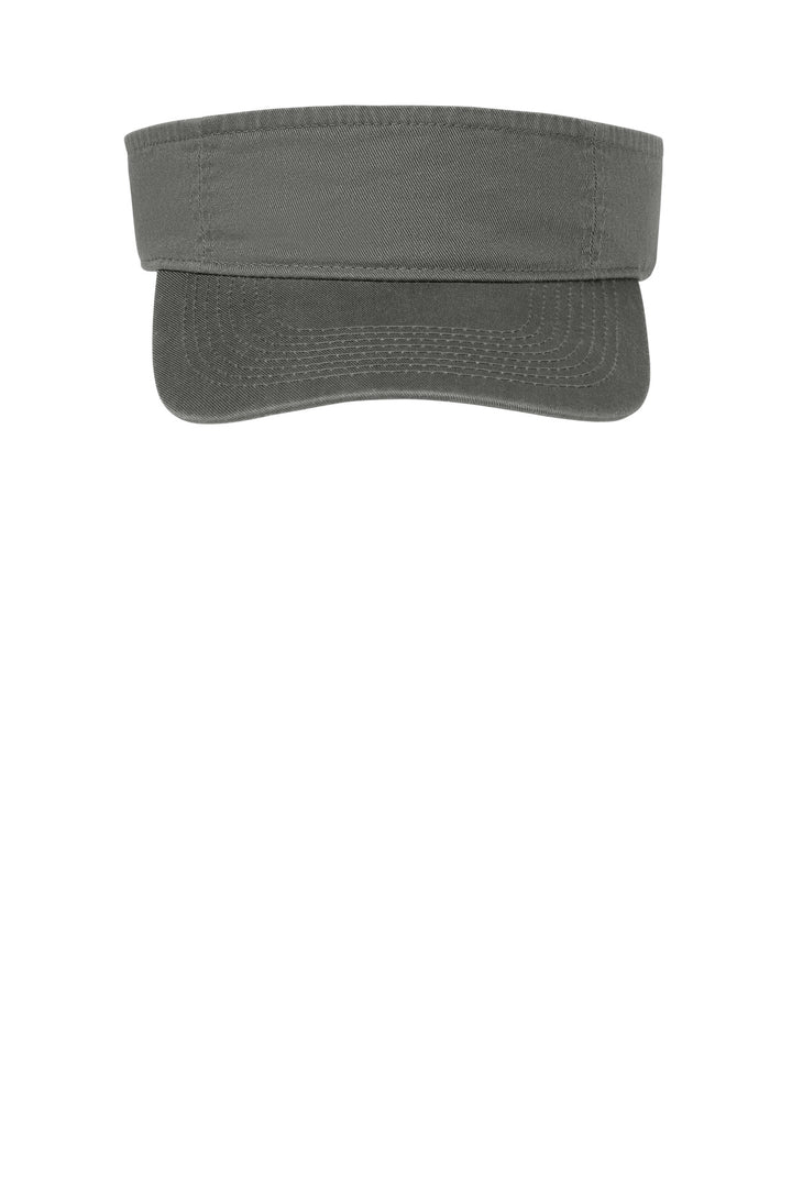 Port Authority Fashion Visor.  CP45 — Charcoal — front