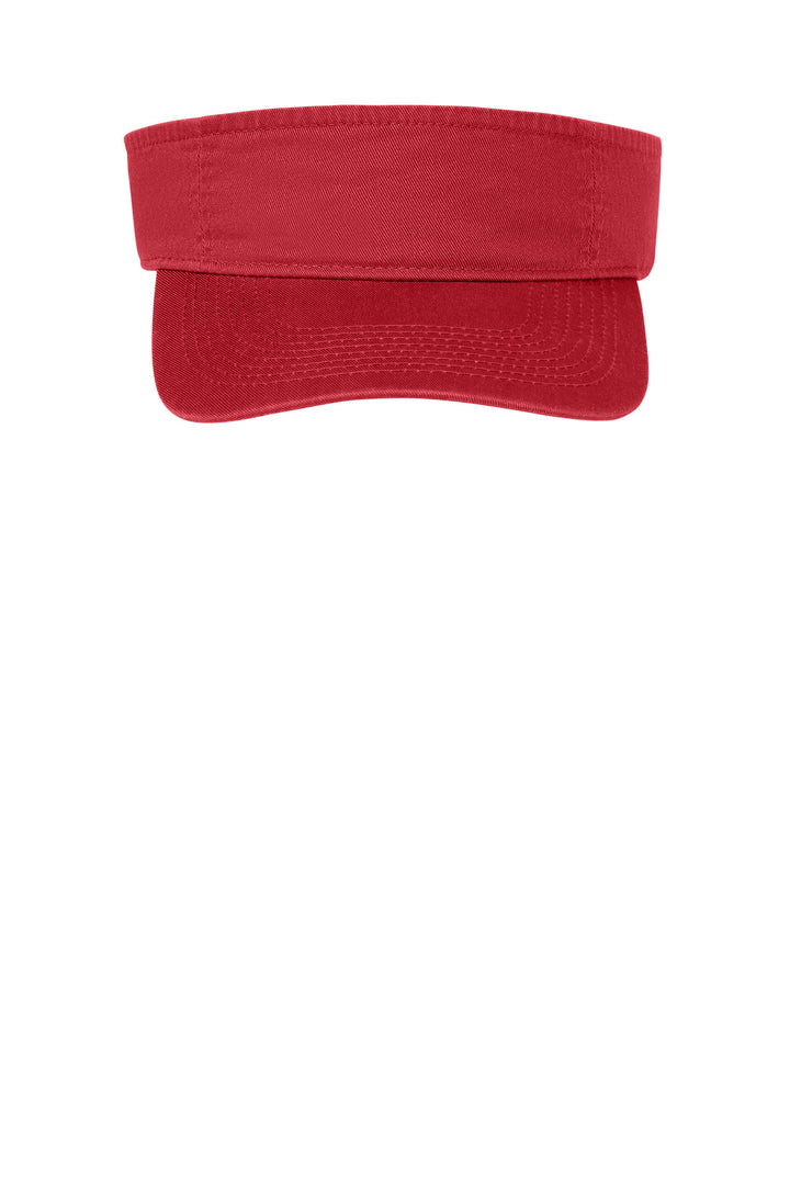 Port Authority Fashion Visor.  CP45 — Red — front