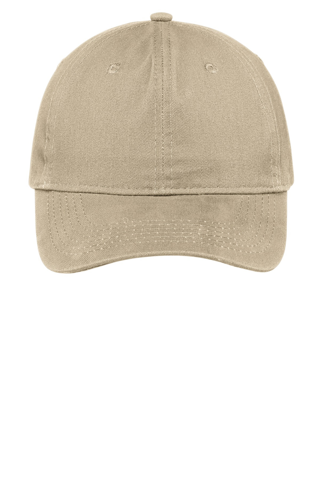 Port Authority Brushed Twill Low Profile Cap.  CP77 — Khaki — front