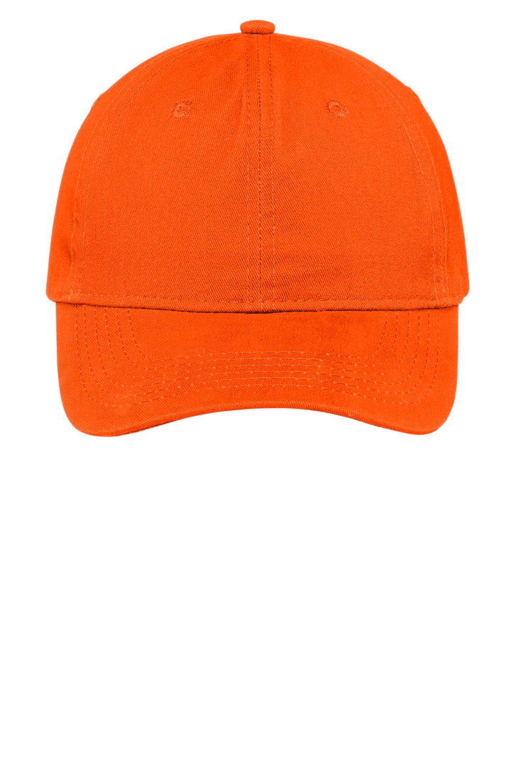 Port Authority Brushed Twill Low Profile Cap.  CP77 — Orange — front