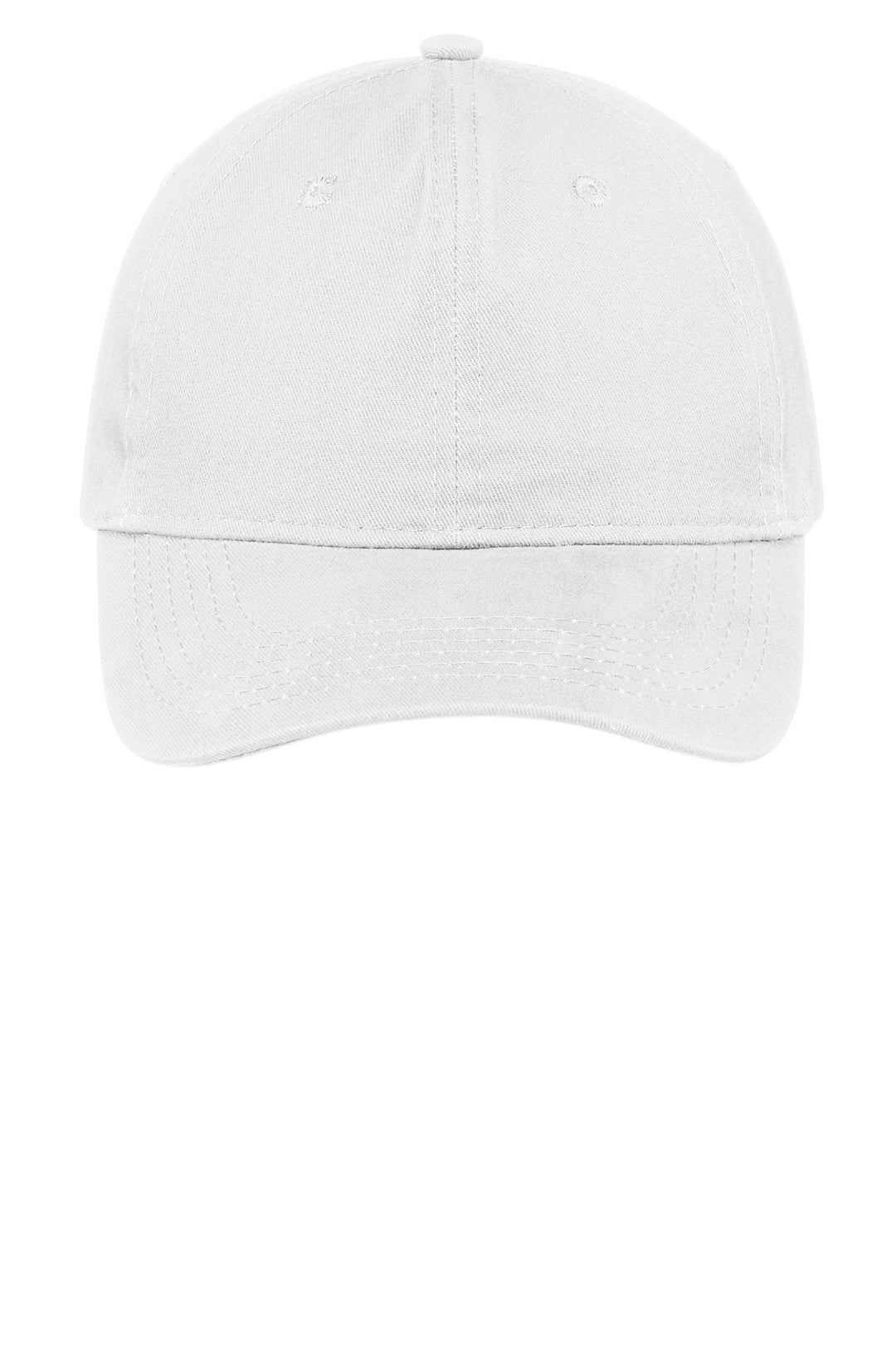 Port Authority Brushed Twill Low Profile Cap.  CP77 — White — front