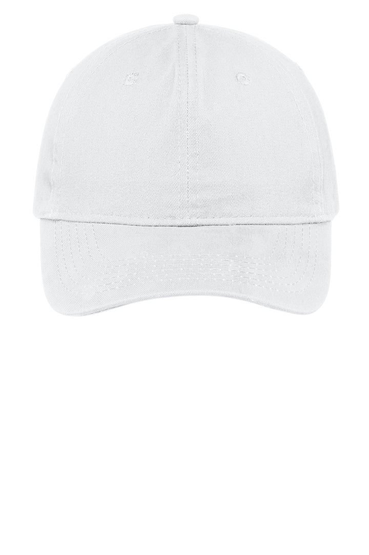 Port Authority Brushed Twill Low Profile Cap.  CP77 — White — front