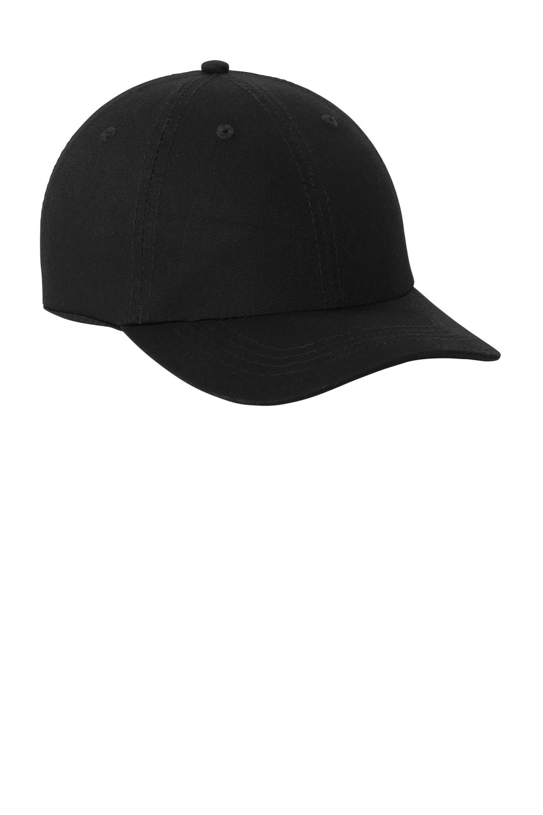 Port Authority Washed Twill Cap.  CP78 — Black — front