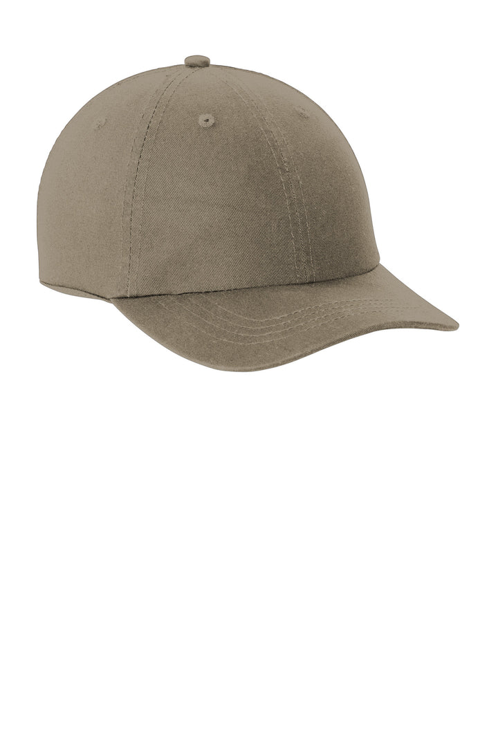 Port Authority Washed Twill Cap.  CP78 — Khaki — front