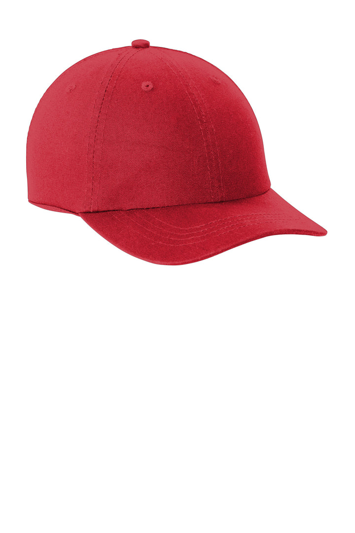 Port Authority Washed Twill Cap.  CP78 — Red — front