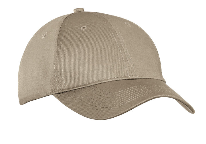 Port Authority Six-Panel Twill Cap.  CP80 — Khaki — front