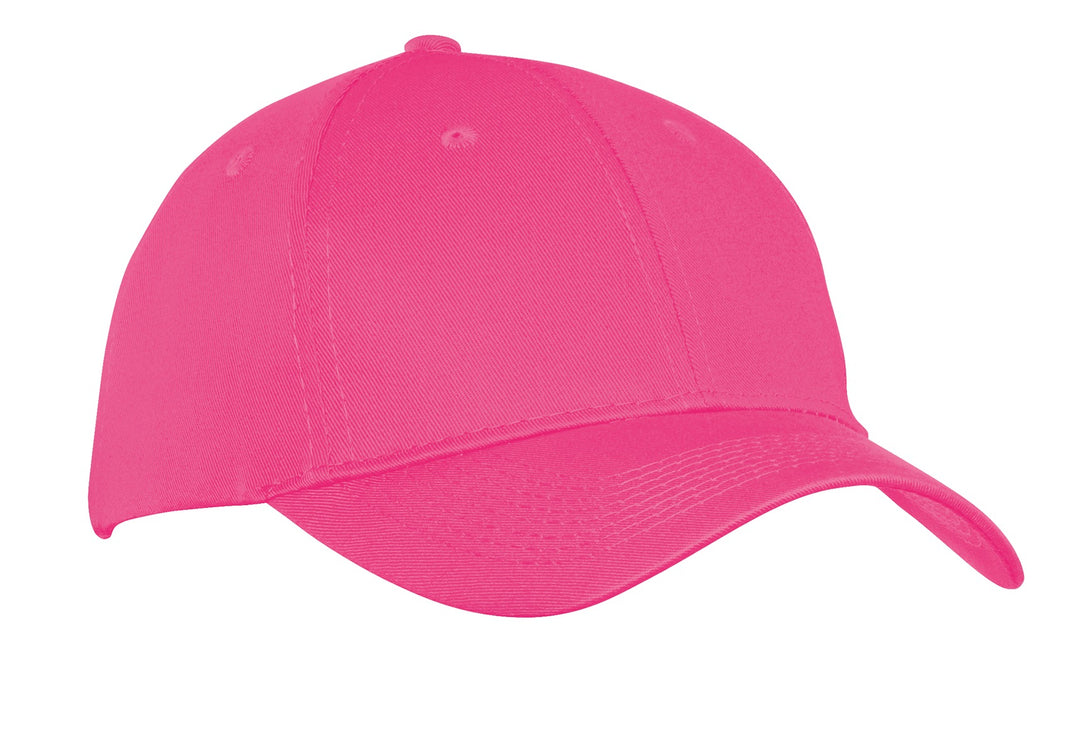 Port Authority Six-Panel Twill Cap.  CP80 — Neon Pink — front