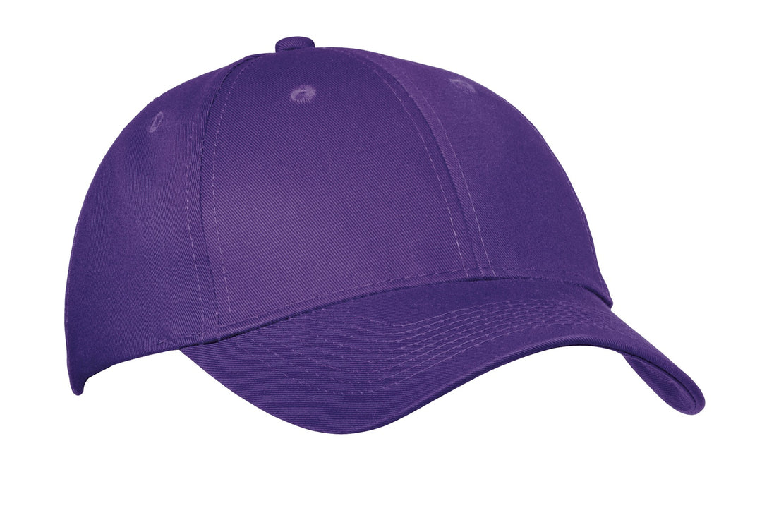 Port Authority Six-Panel Twill Cap.  CP80 — Purple — front