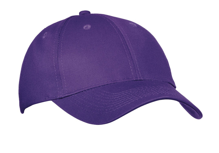 Port Authority Six-Panel Twill Cap.  CP80 — Purple — front