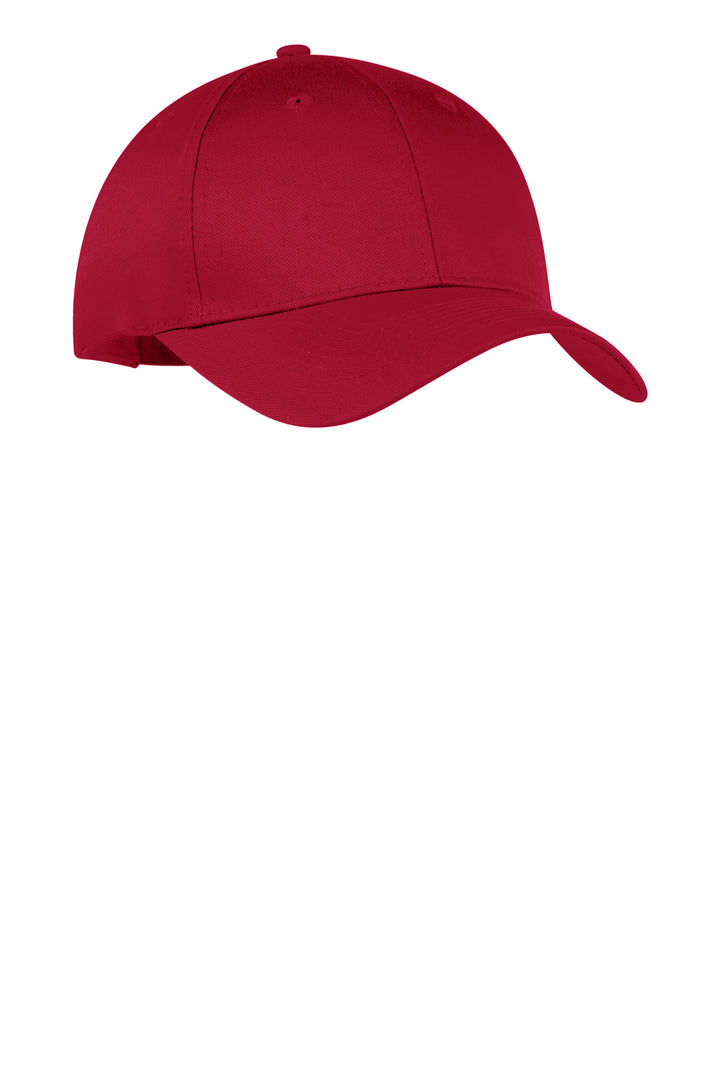 Port Authority Six-Panel Twill Cap.  CP80 — Red — front