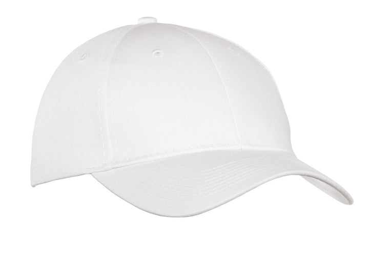 Port Authority Six-Panel Twill Cap.  CP80 — White — front