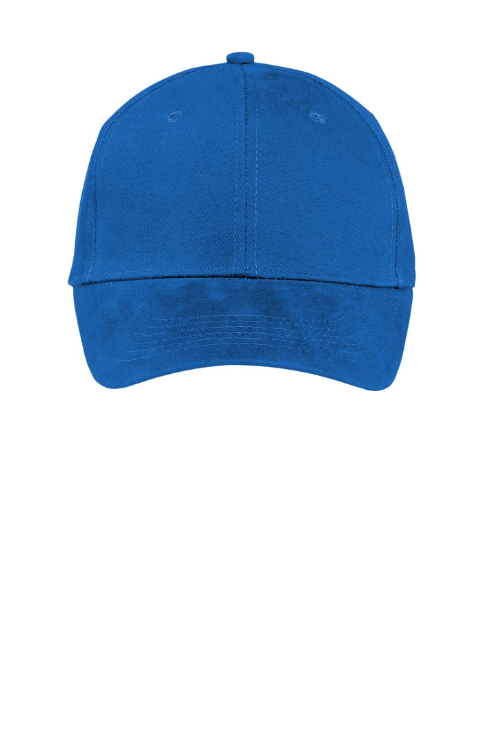 Port Authority Brushed Twill Cap.  CP82 — Royal — front