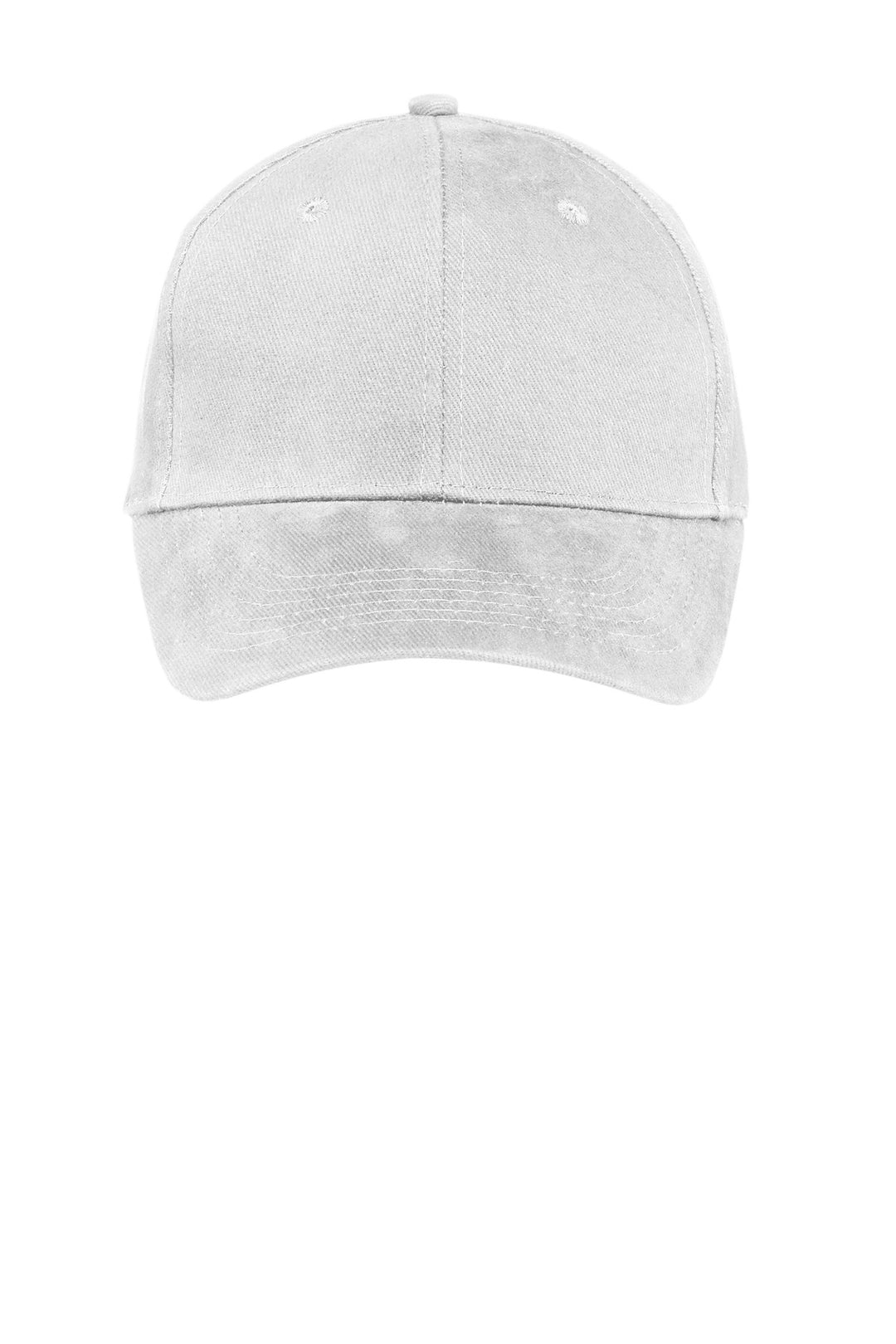 Port Authority Brushed Twill Cap.  CP82 — White — front