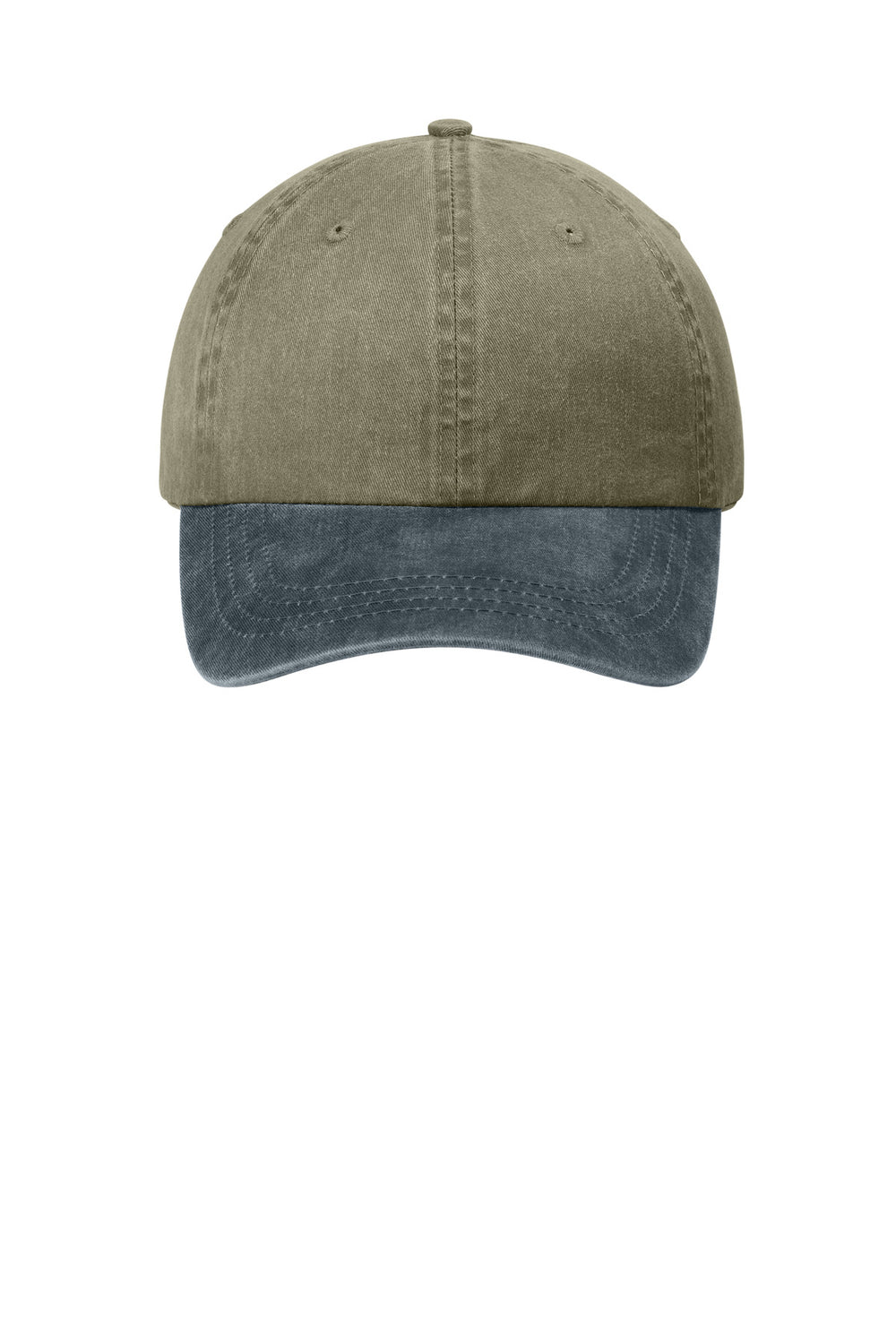 Port Authority Two-Tone Pigment-Dyed Cap.  CP83 — Khaki/ Graphite — front