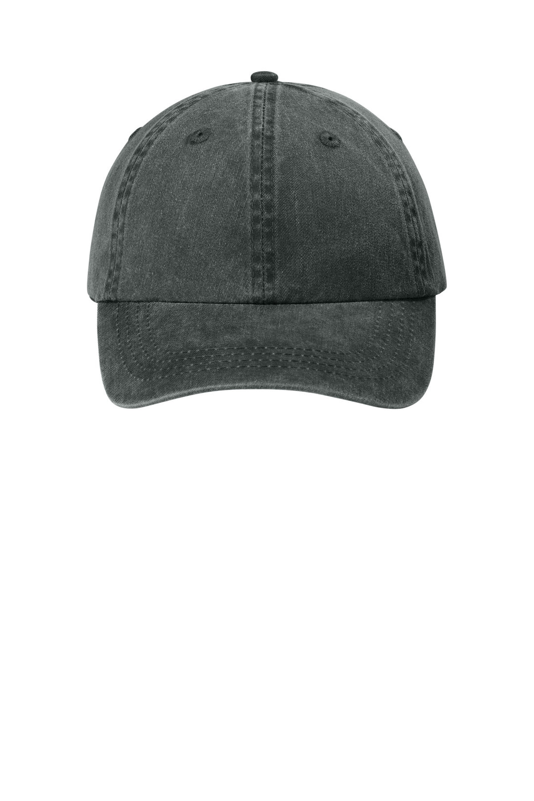 Port Authority Pigment-Dyed Cap.  CP84 — Black — front