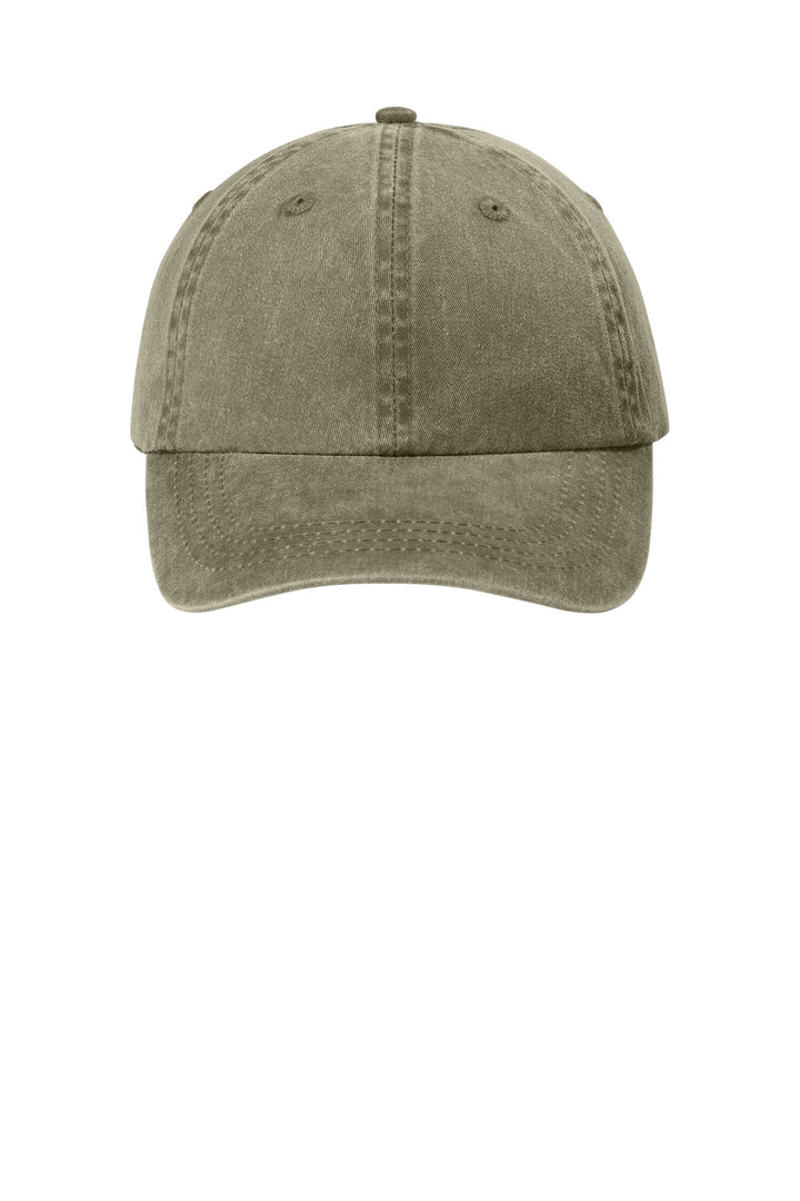 Port Authority Pigment-Dyed Cap.  CP84 — Khaki — front