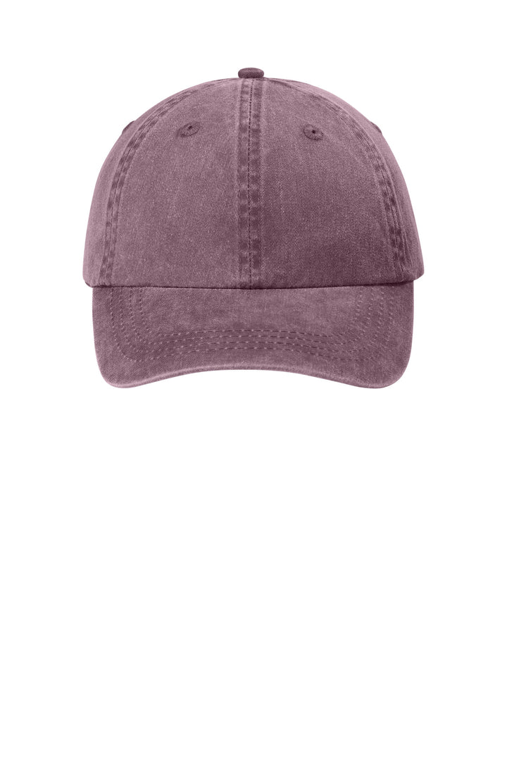 Port Authority Pigment-Dyed Cap.  CP84 — Maroon — front