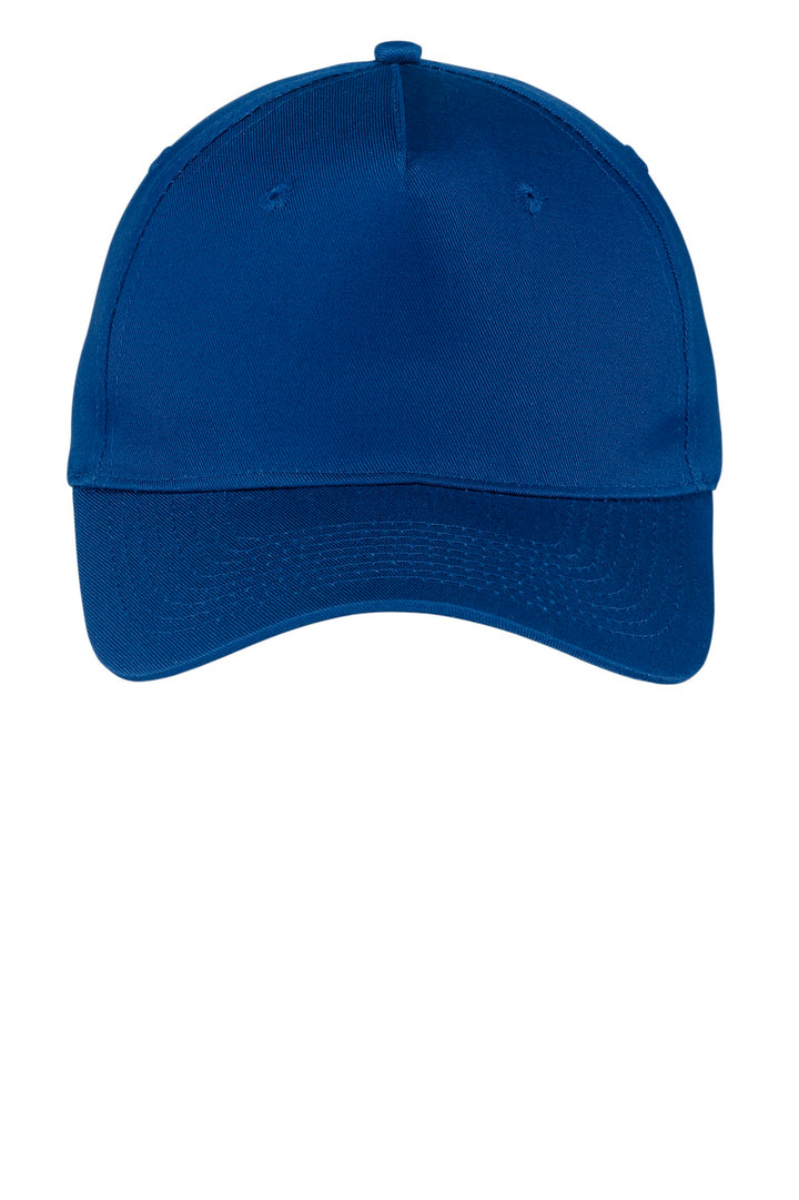 Port Authority Five-Panel Twill Cap.  CP86 — Royal — front
