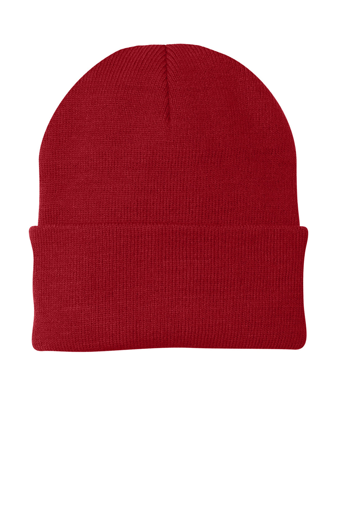 Port Authority Knit Cap.  CP90 — Athletic Red — front