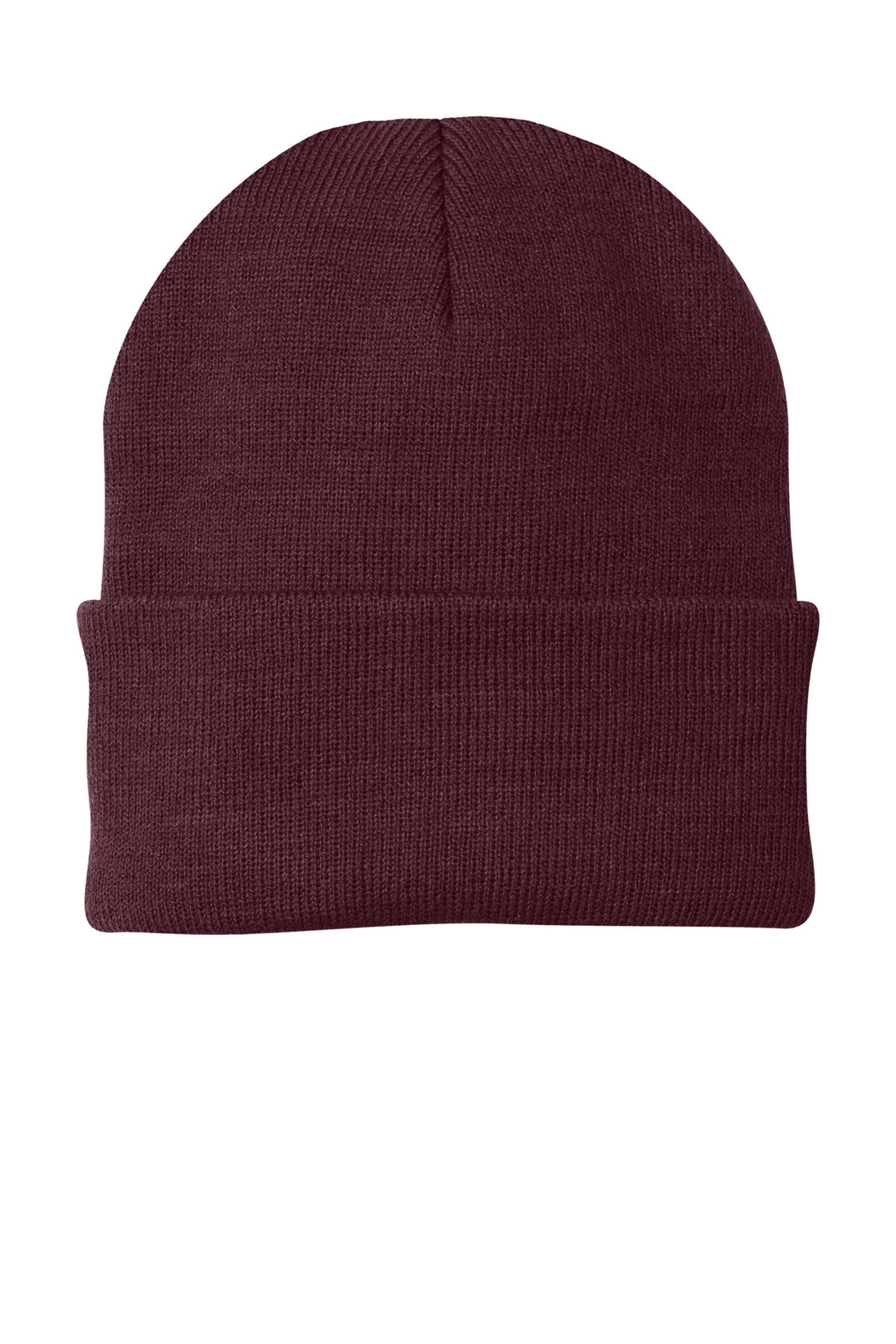 Port Authority Knit Cap.  CP90 — Maroon — front