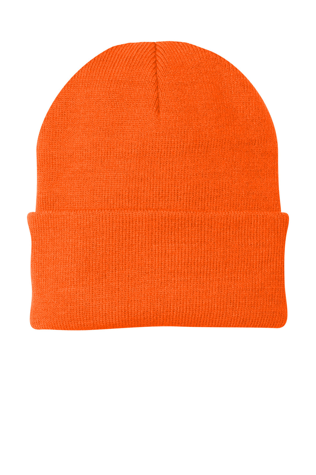 Port Authority Knit Cap.  CP90 — Neon Orange — front