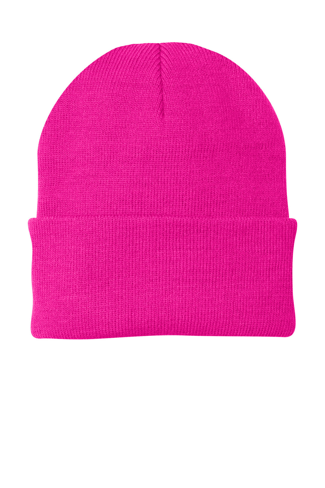 Port Authority Knit Cap.  CP90 — Neon Pink Glo — front