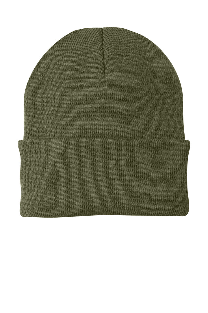 Port Authority Knit Cap.  CP90 — Olive Drab Green — front