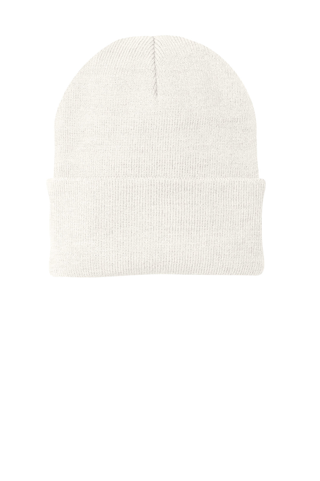 Port Authority Knit Cap.  CP90 — White — front