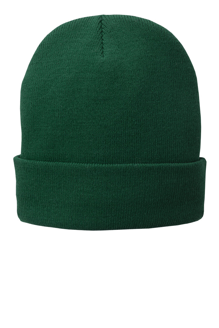 Port Authority Fleece-Lined Knit Cap. CP90L — Athletic Green — front