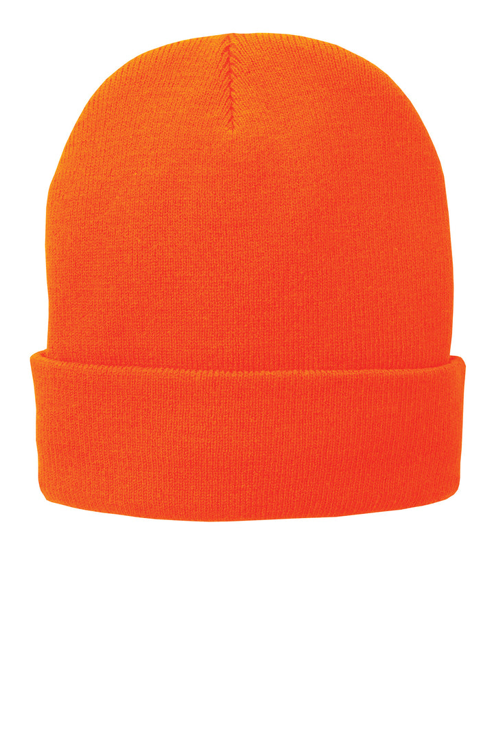 Port Authority Fleece-Lined Knit Cap. CP90L — Athletic Orange — front