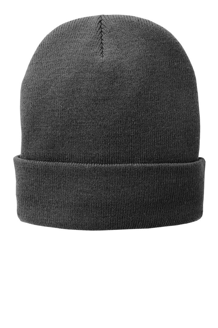 Port Authority Fleece-Lined Knit Cap. CP90L — Athletic Oxford — front