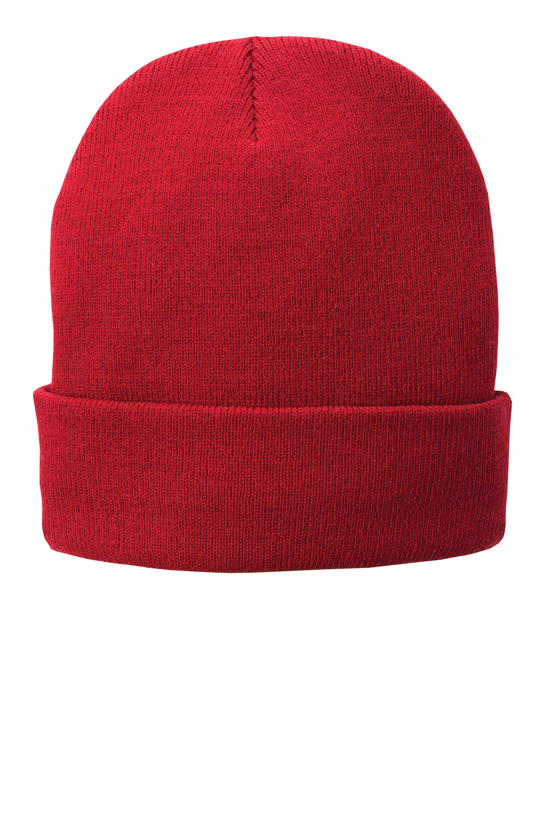 Port Authority Fleece-Lined Knit Cap. CP90L — Athletic Red — front