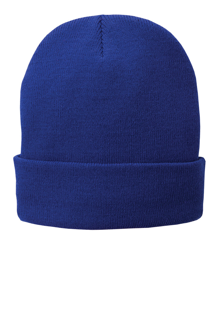 Port Authority Fleece-Lined Knit Cap. CP90L — Athletic Royal — front
