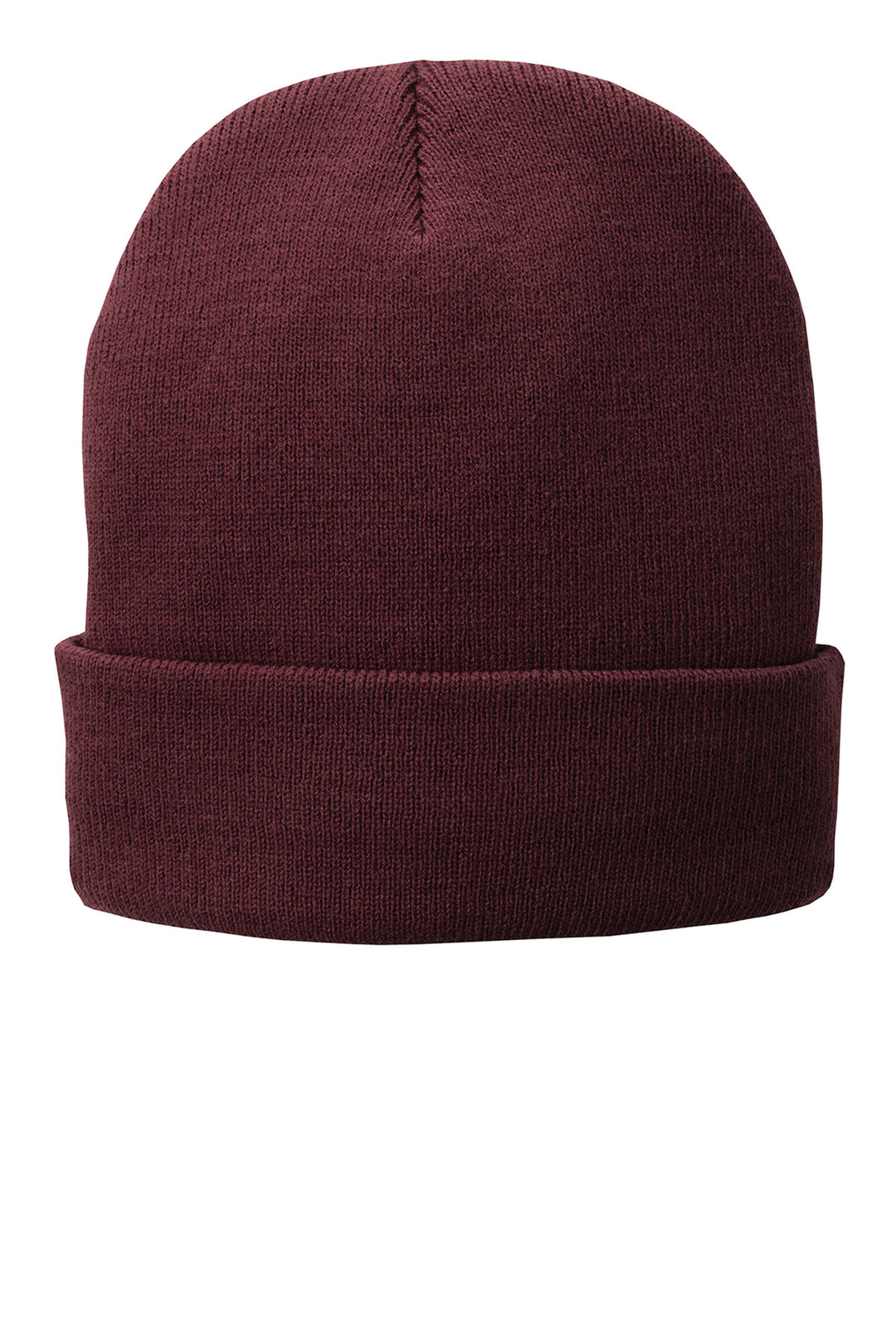 Port Authority Fleece-Lined Knit Cap. CP90L — Maroon — front