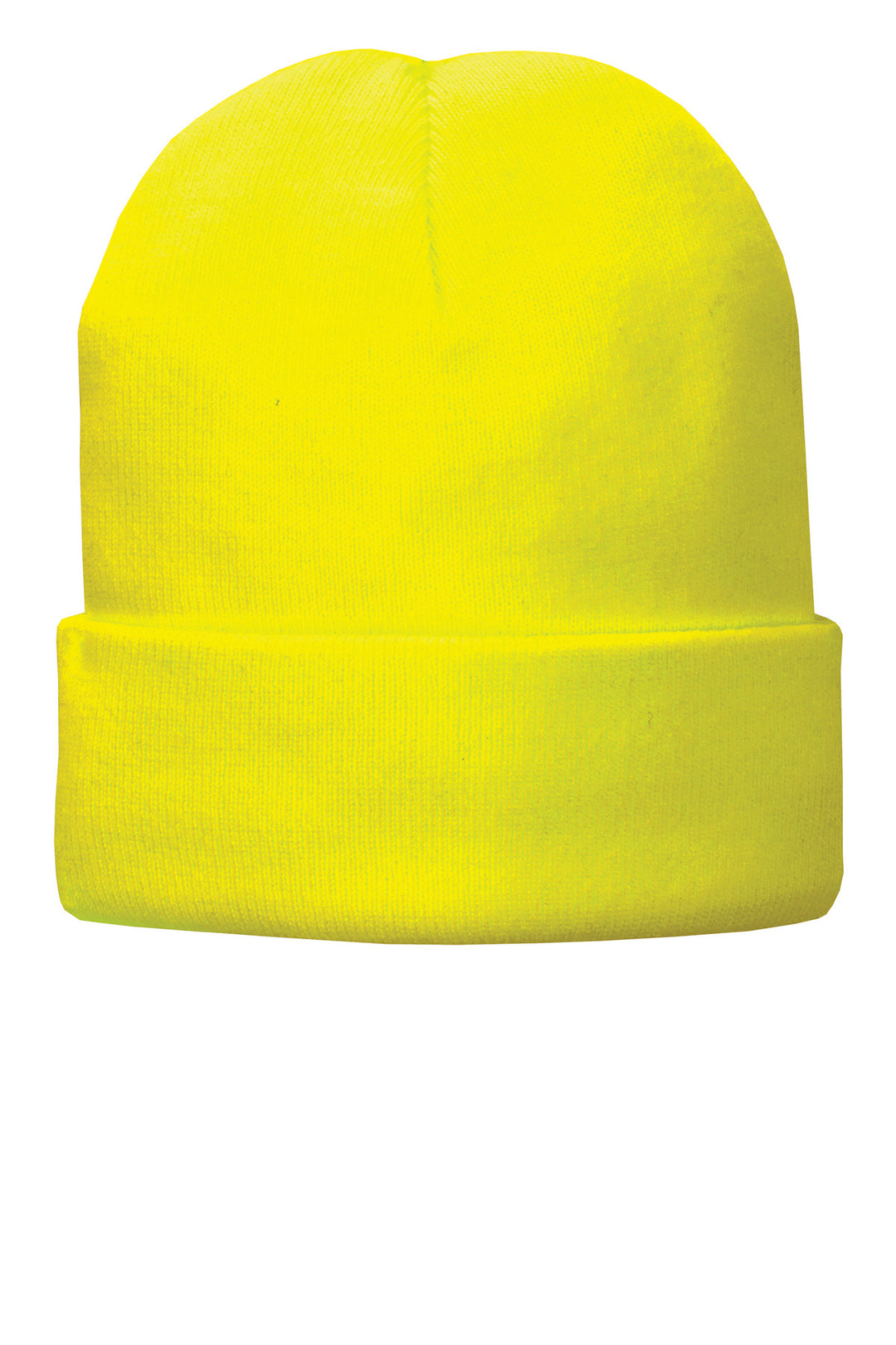 Port Authority Fleece-Lined Knit Cap. CP90L — Neon Yellow — front