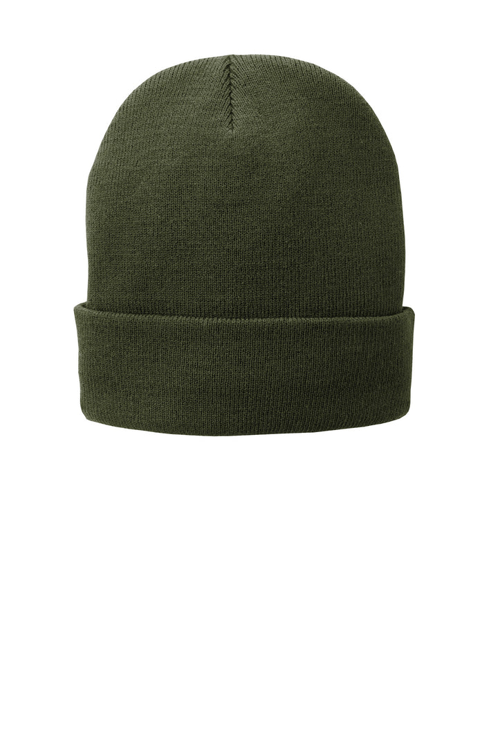 Port Authority Fleece-Lined Knit Cap. CP90L — Olive Drab Green — front