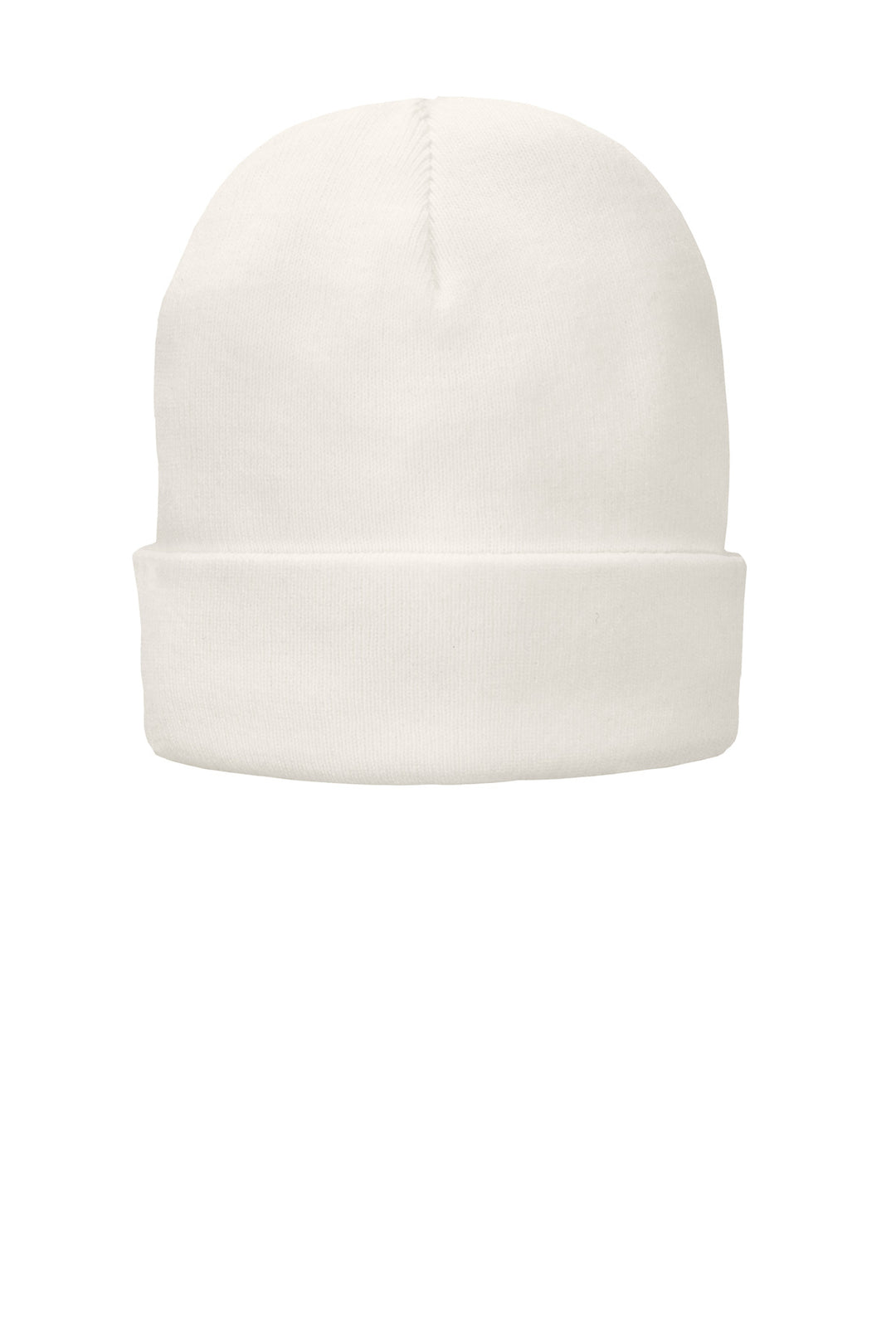 Port Authority Fleece-Lined Knit Cap. CP90L — White — front