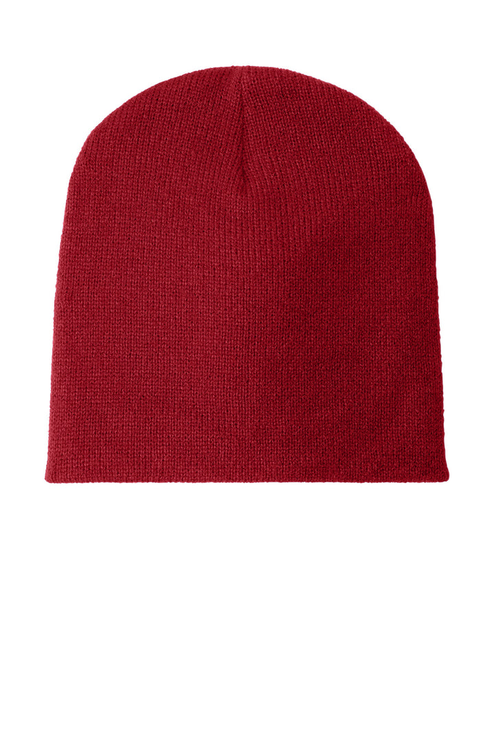 Port Authority Beanie Cap.  CP91 — Athletic Red — front