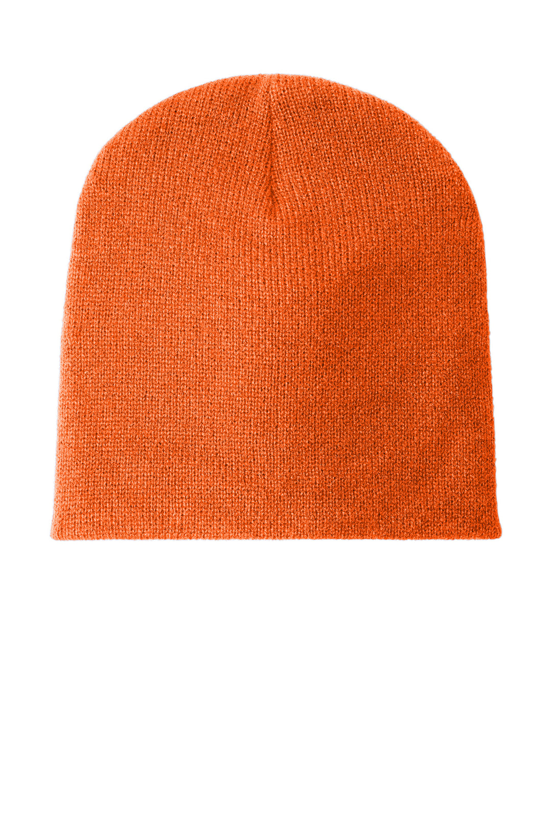Port Authority Beanie Cap.  CP91 — Neon Orange — front