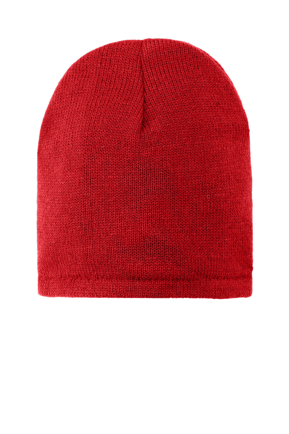 Port Authority Fleece-Lined Beanie Cap. CP91L — Athletic Red — front