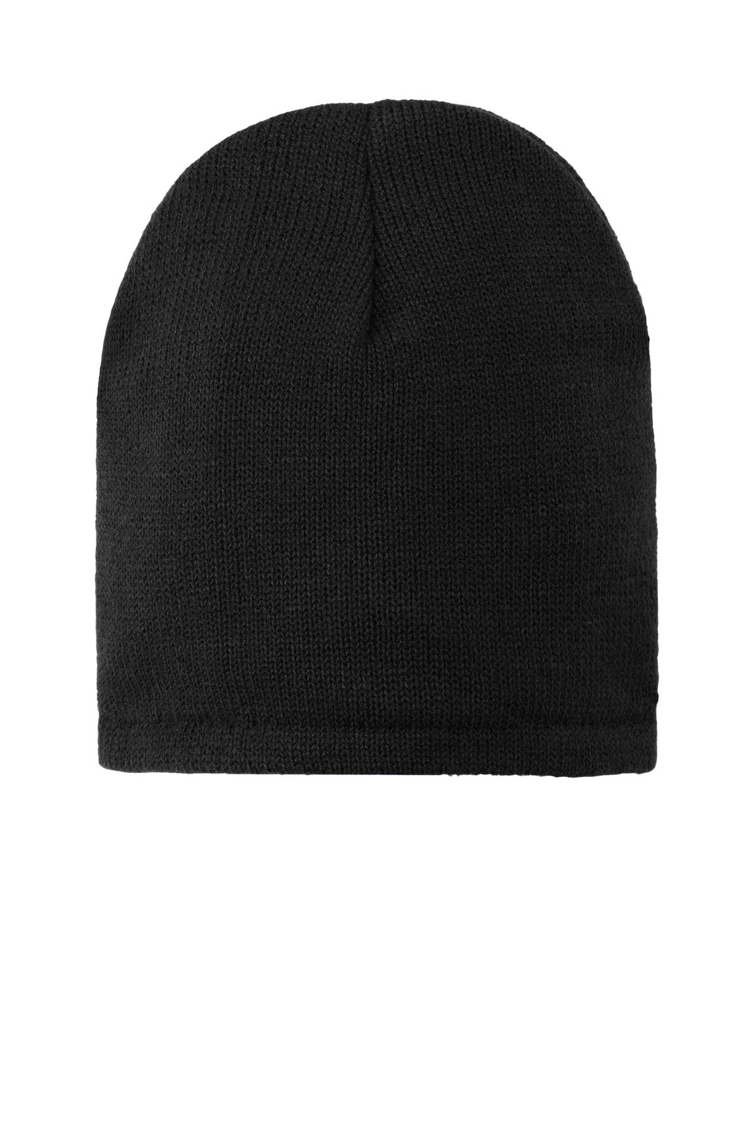 Port Authority Fleece-Lined Beanie Cap. CP91L — Black — front