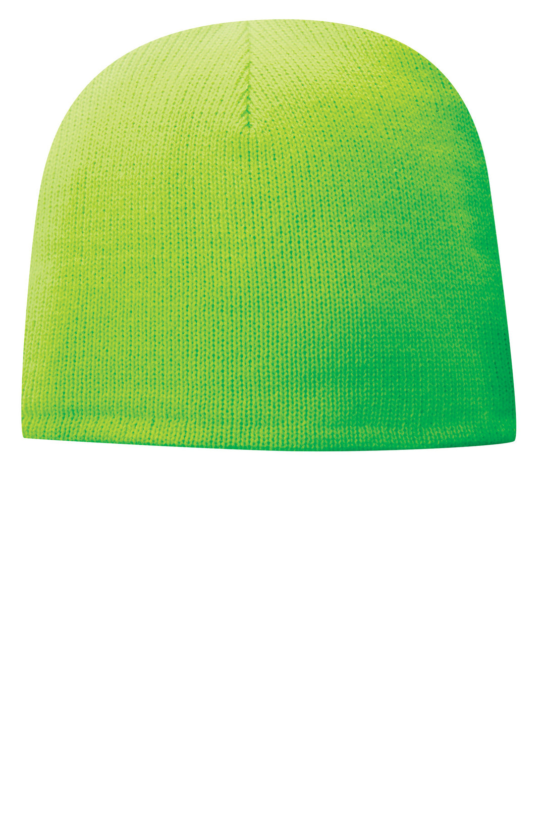 Port Authority Fleece-Lined Beanie Cap. CP91L — Neon Green — front