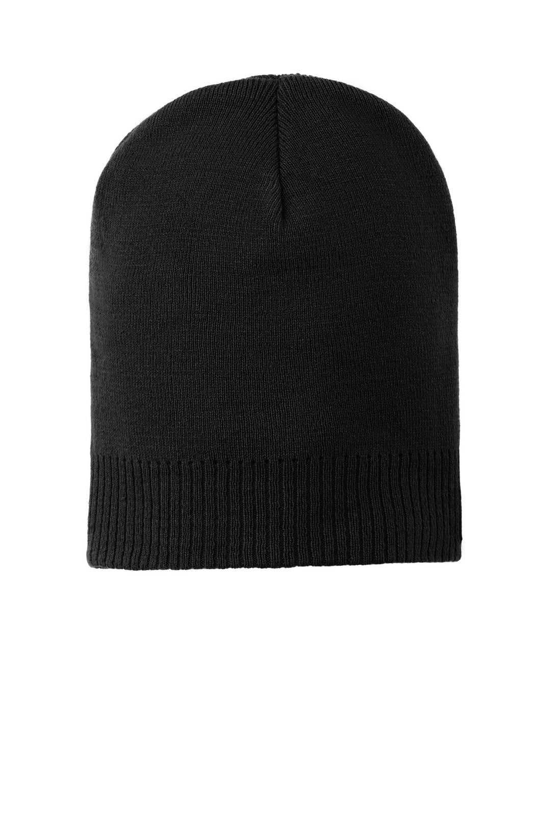 Port Authority 100% Cotton Beanie.  CP95 — Black — front
