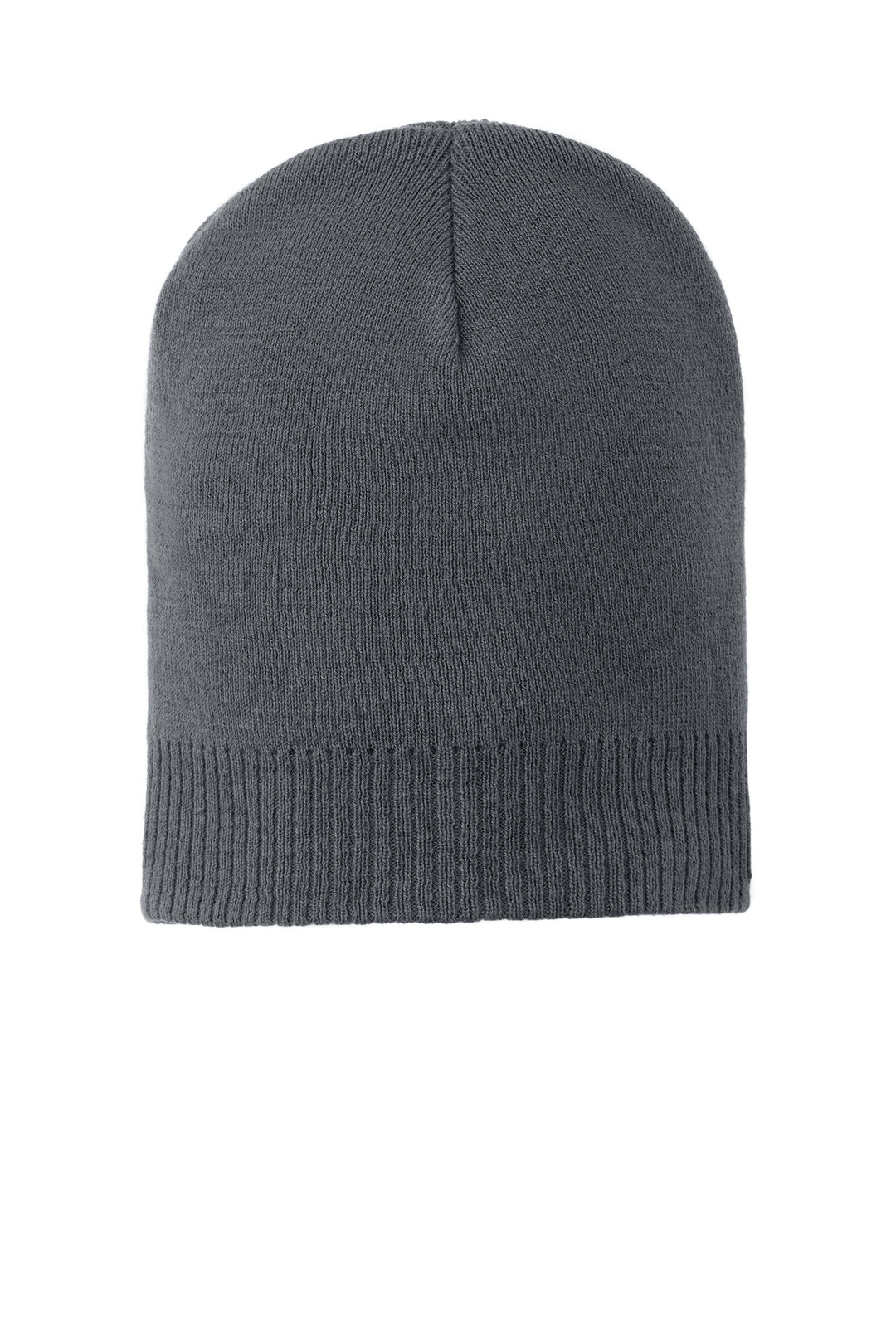Port Authority 100% Cotton Beanie.  CP95 — Graphite — front