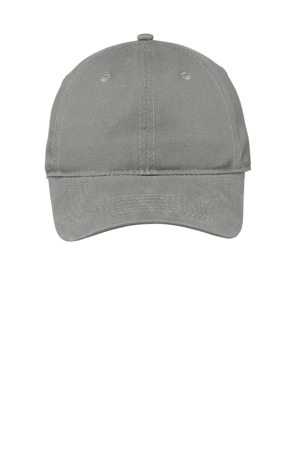 Port Authority Soft Brushed Canvas Cap. CP96 — Deep Smoke — front