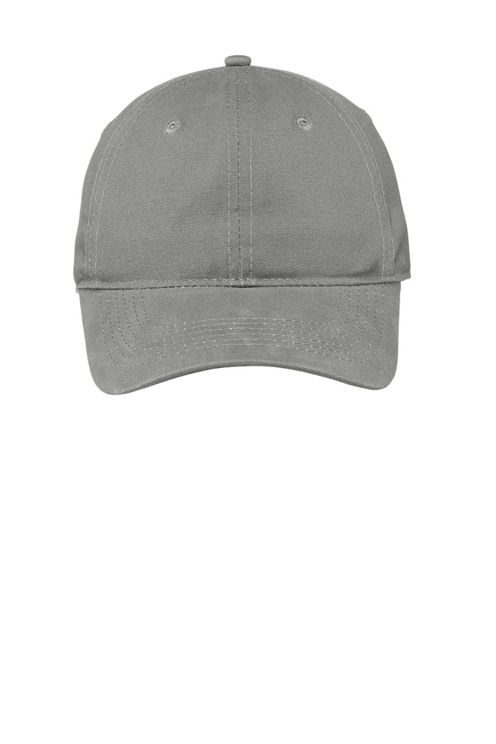 Port Authority Soft Brushed Canvas Cap. CP96 — Deep Smoke — front