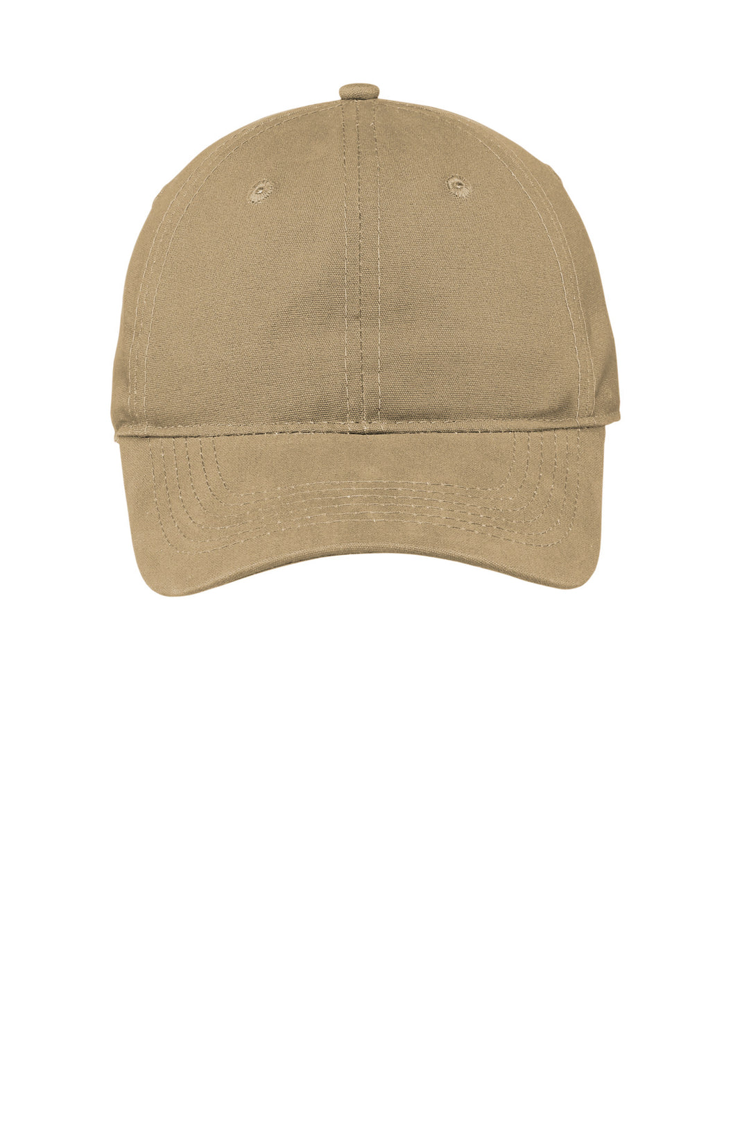 Port Authority Soft Brushed Canvas Cap. CP96 — Khaki — front